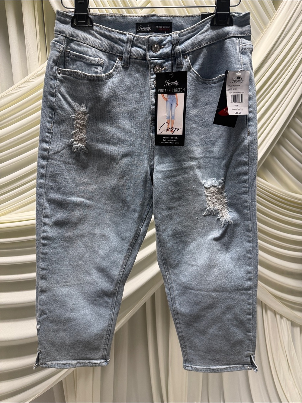 Royalty For Me - Vintage Stretch High Rise Crop (Size:12)